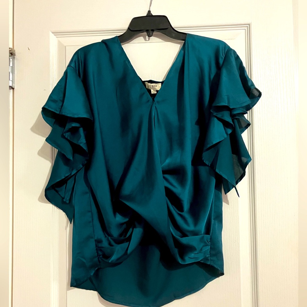 Umgee Green Blouse